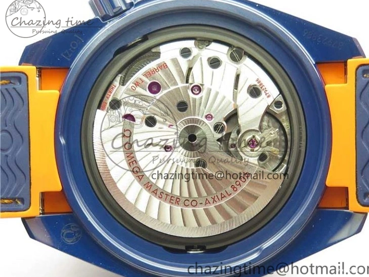 0521 Planet Ocean 45.5mm Big Blue Real Ceramic VSF 1:1 Best Edition on Blue Rubber Strap A8906 Super Clone Unique 7896